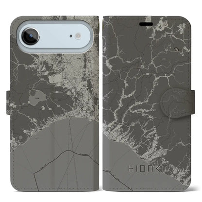 【日高（北海道）】地図柄iPhoneケース（手帳タイプ）