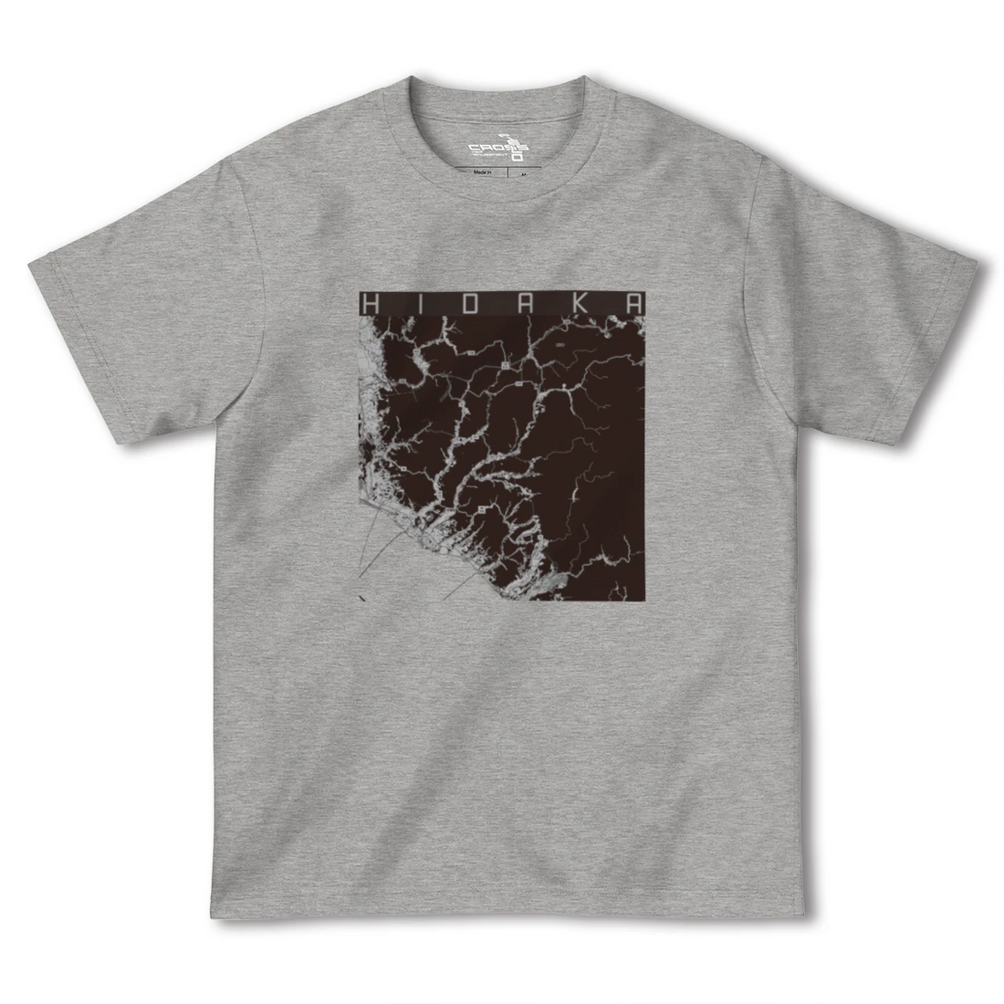 【日高(北海道)】地図柄ヘビーウェイトTシャツ
