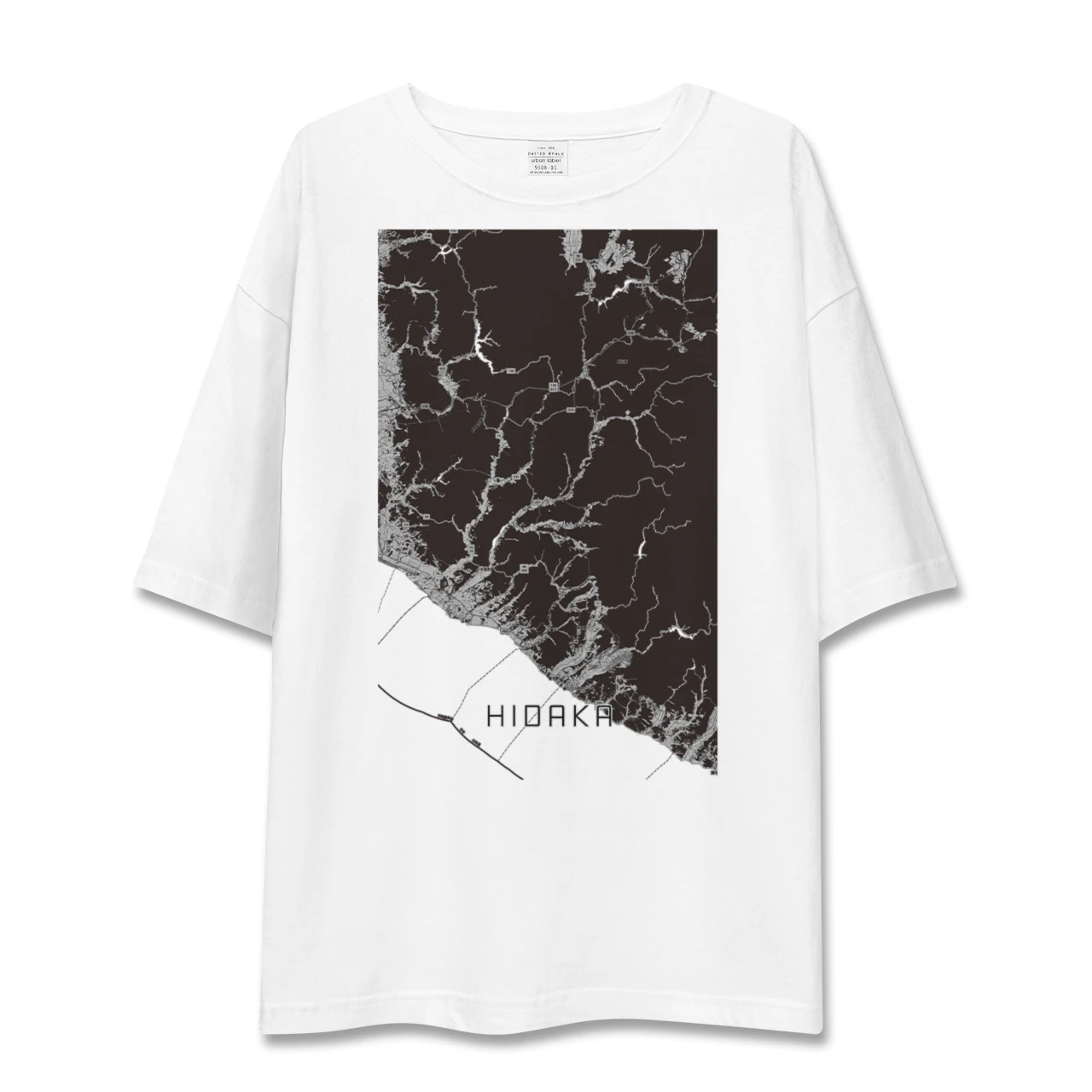 【日高（北海道）】地図柄ビッグシルエットTシャツ