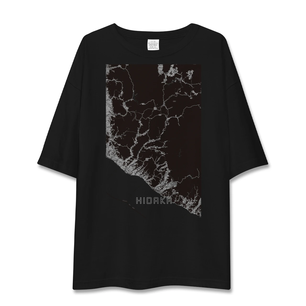 【日高（北海道）】地図柄ビッグシルエットTシャツ