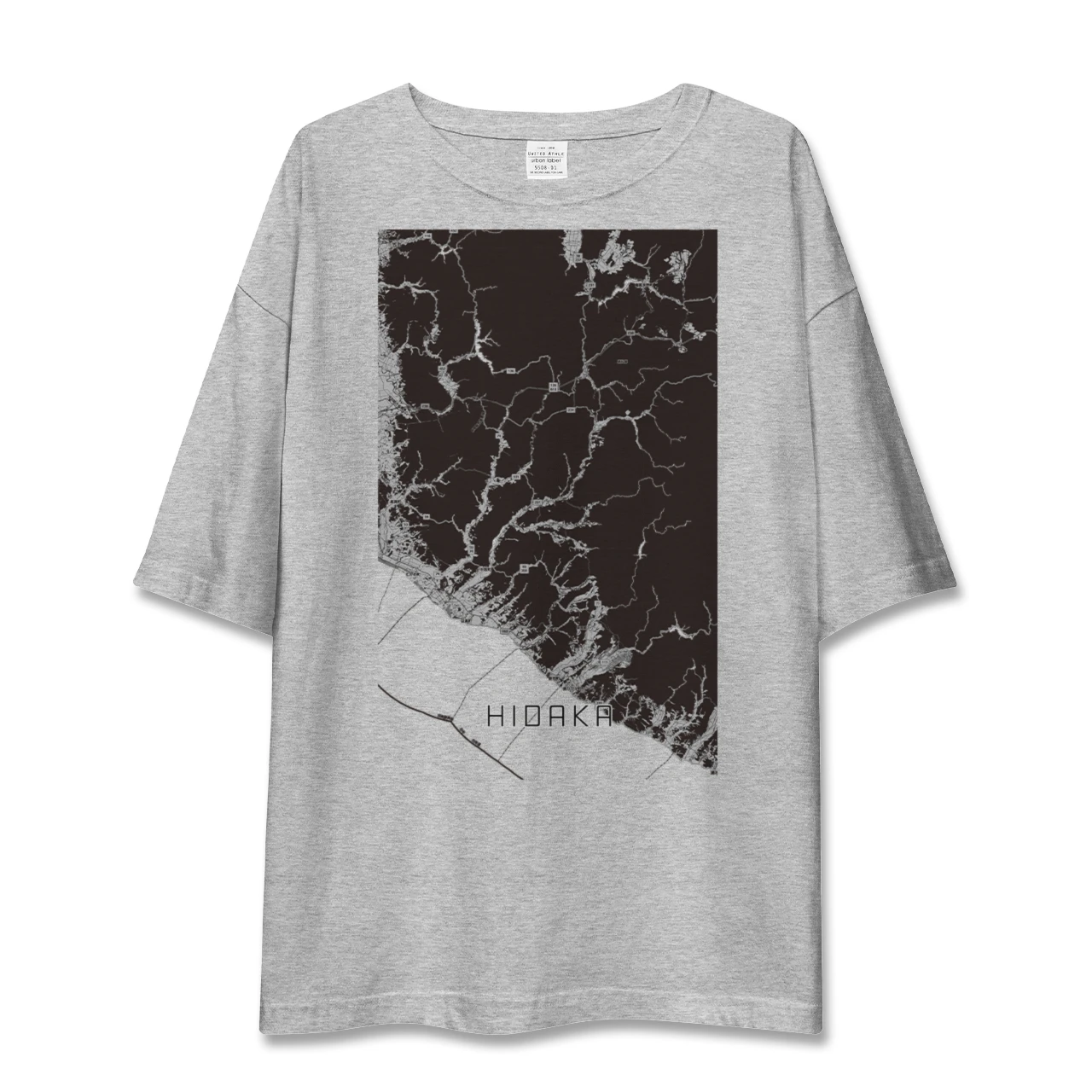 【日高（北海道）】地図柄ビッグシルエットTシャツ