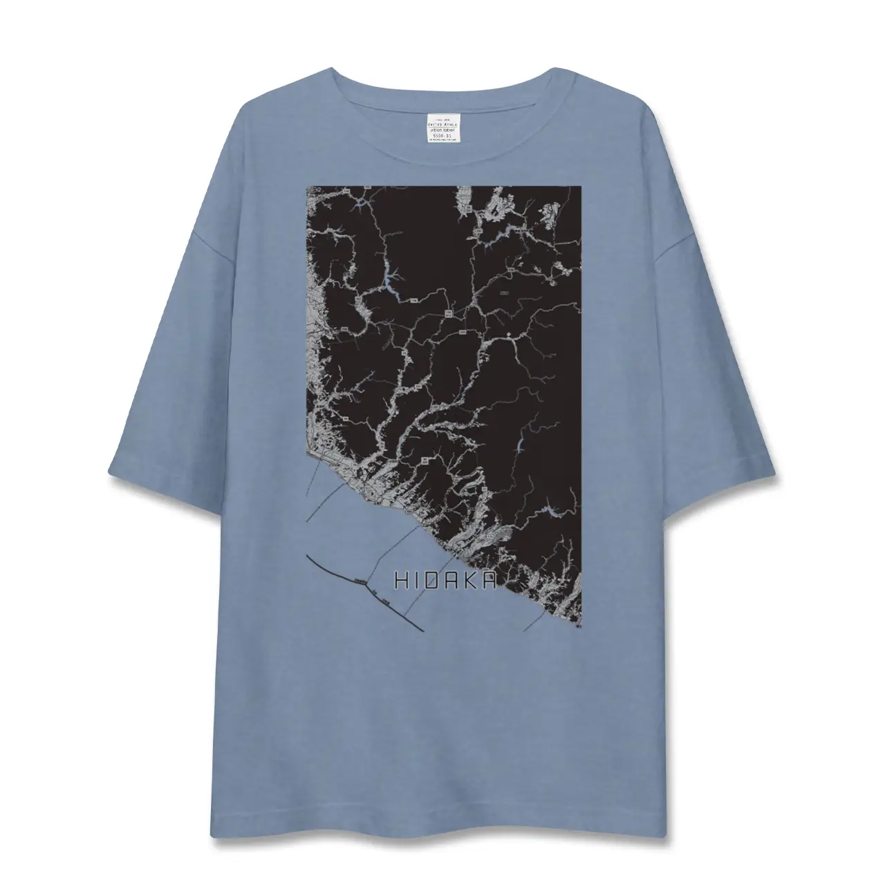 【日高（北海道）】地図柄ビッグシルエットTシャツ