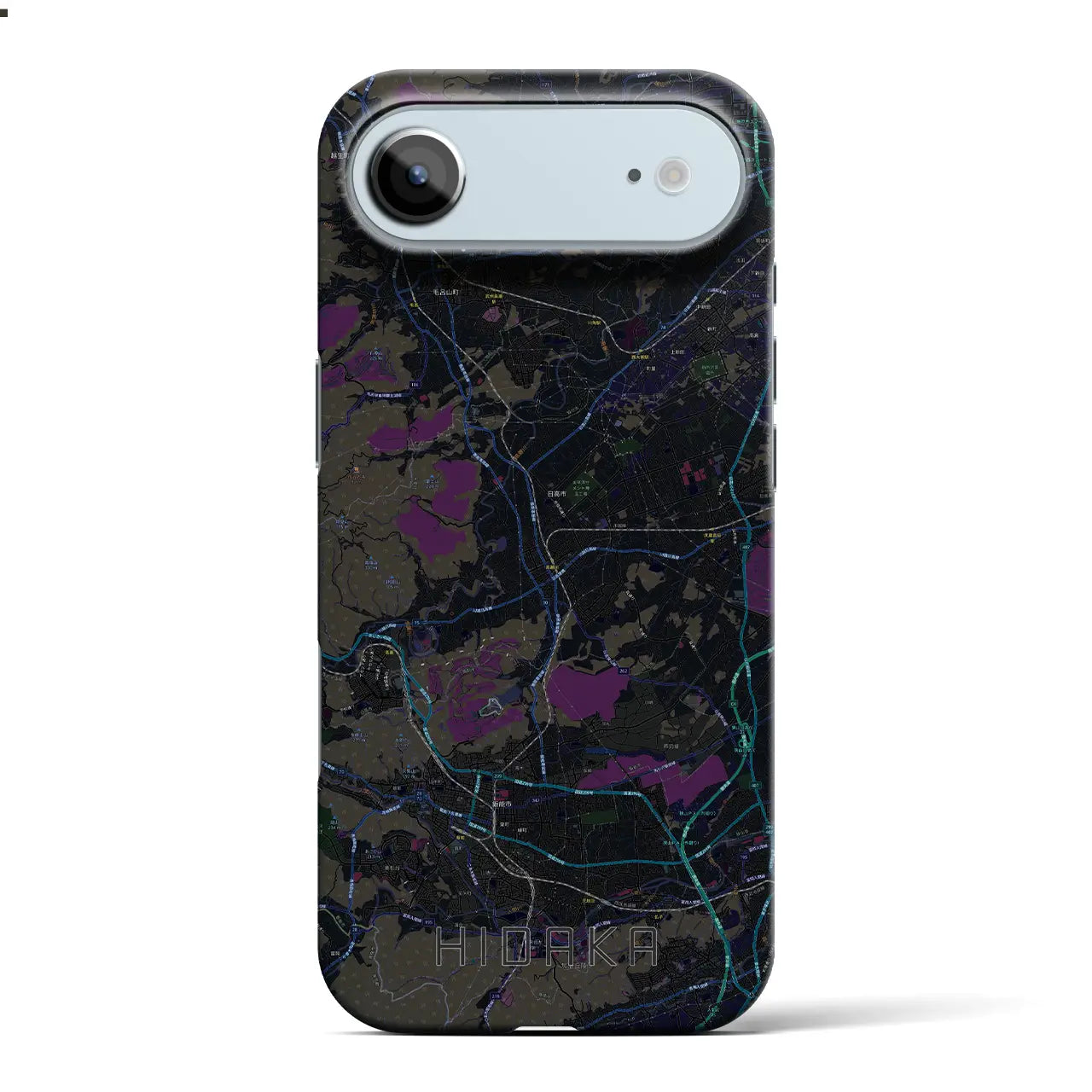 【日高（埼玉県）】地図柄iPhoneケース（バックカバータイプ）