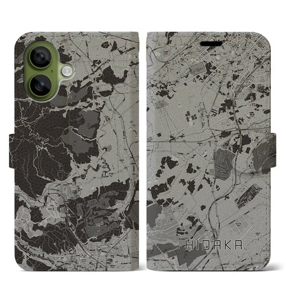 【日高（埼玉県）】地図柄iPhoneケース（手帳タイプ）