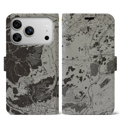 【日高（埼玉県）】地図柄iPhoneケース（手帳タイプ）