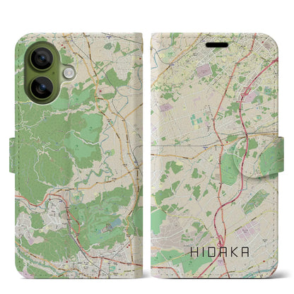 【日高（埼玉県）】地図柄iPhoneケース（手帳タイプ）