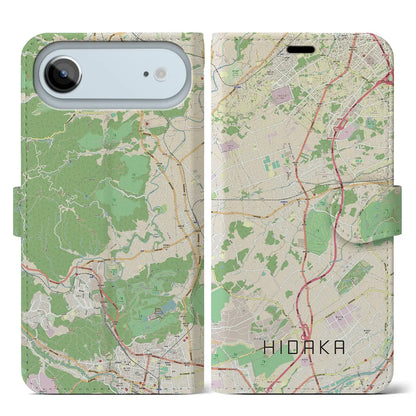 【日高（埼玉県）】地図柄iPhoneケース（手帳タイプ）