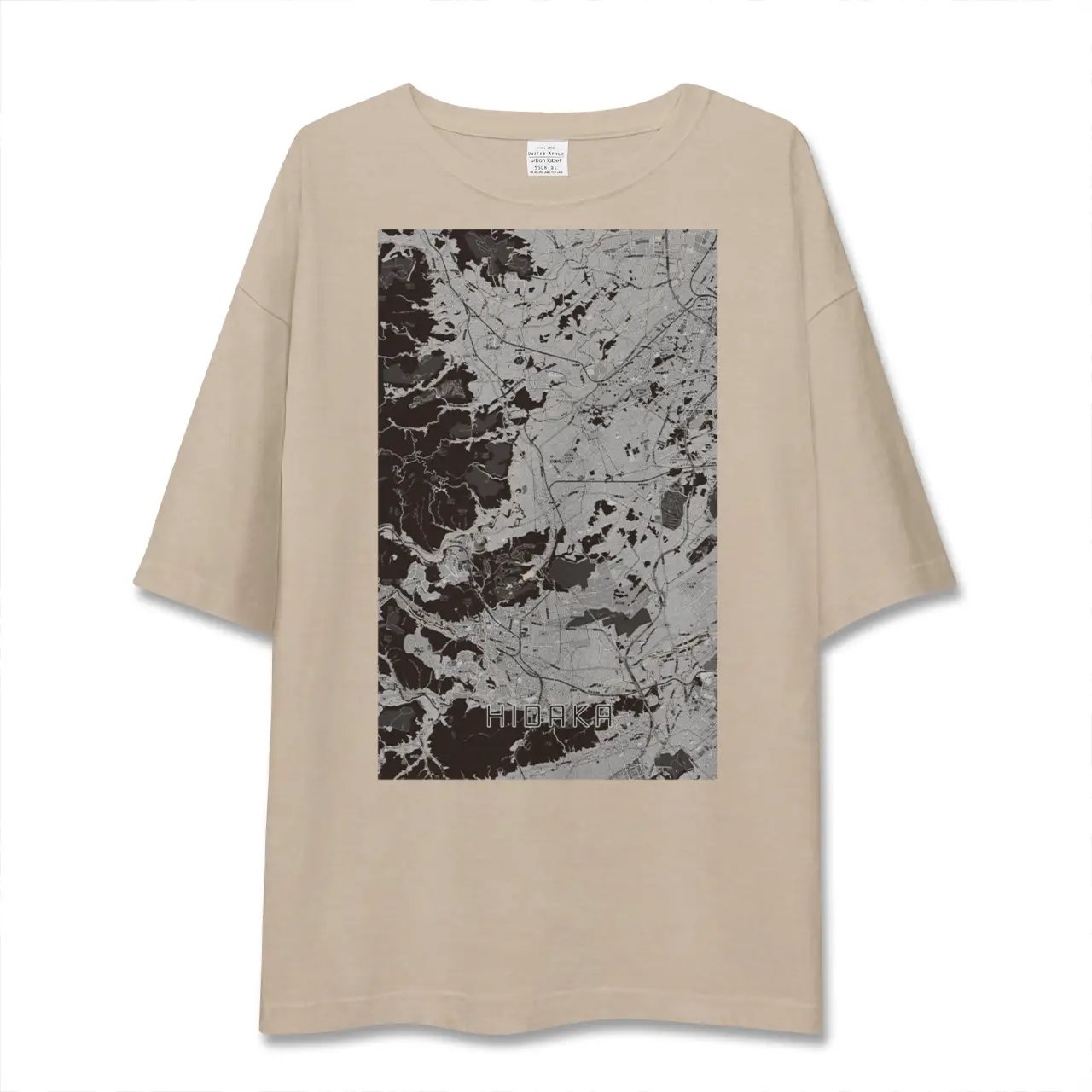 【日高（埼玉県）】地図柄ビッグシルエットTシャツ