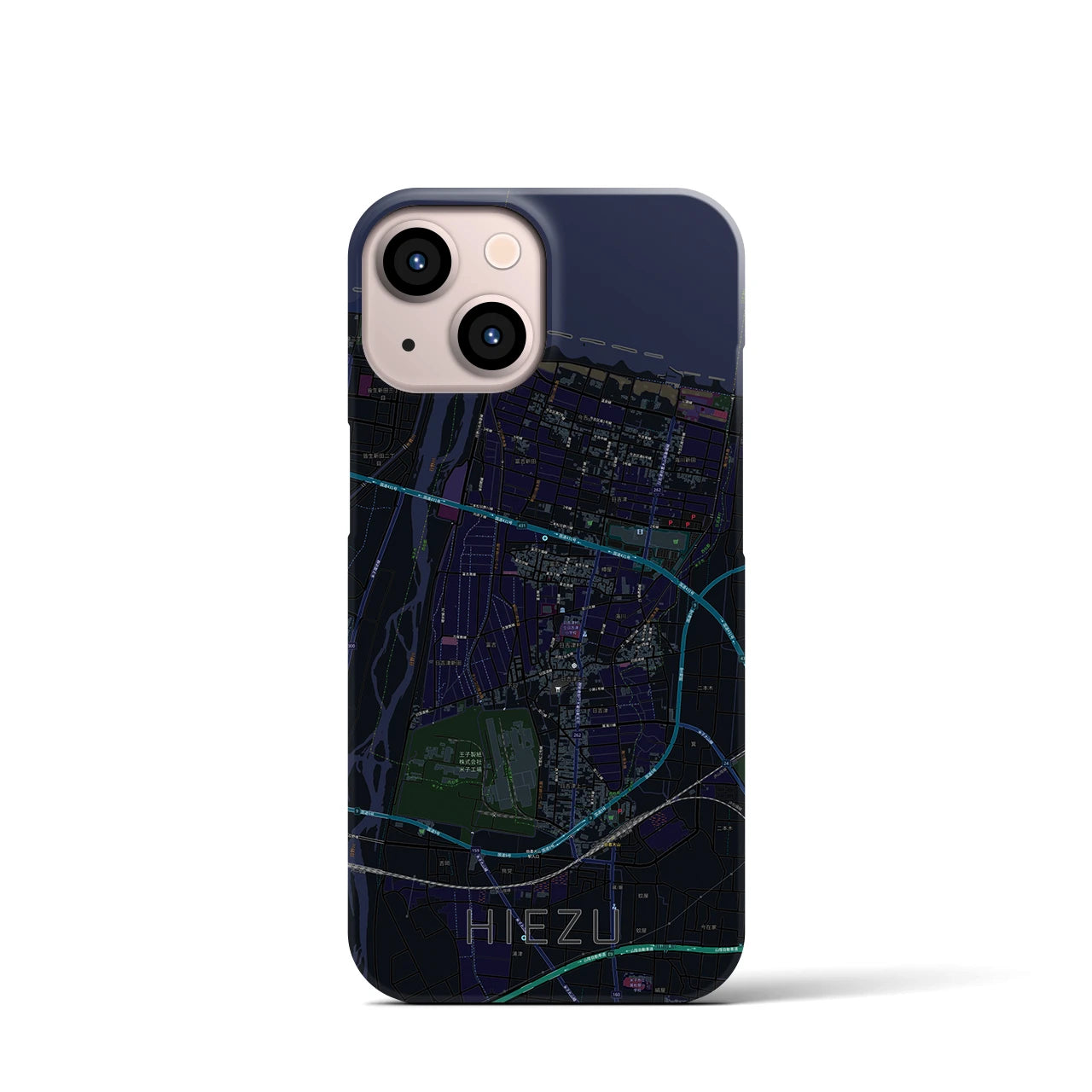 【日吉津（鳥取県）】地図柄iPhoneケース（バックカバータイプ）