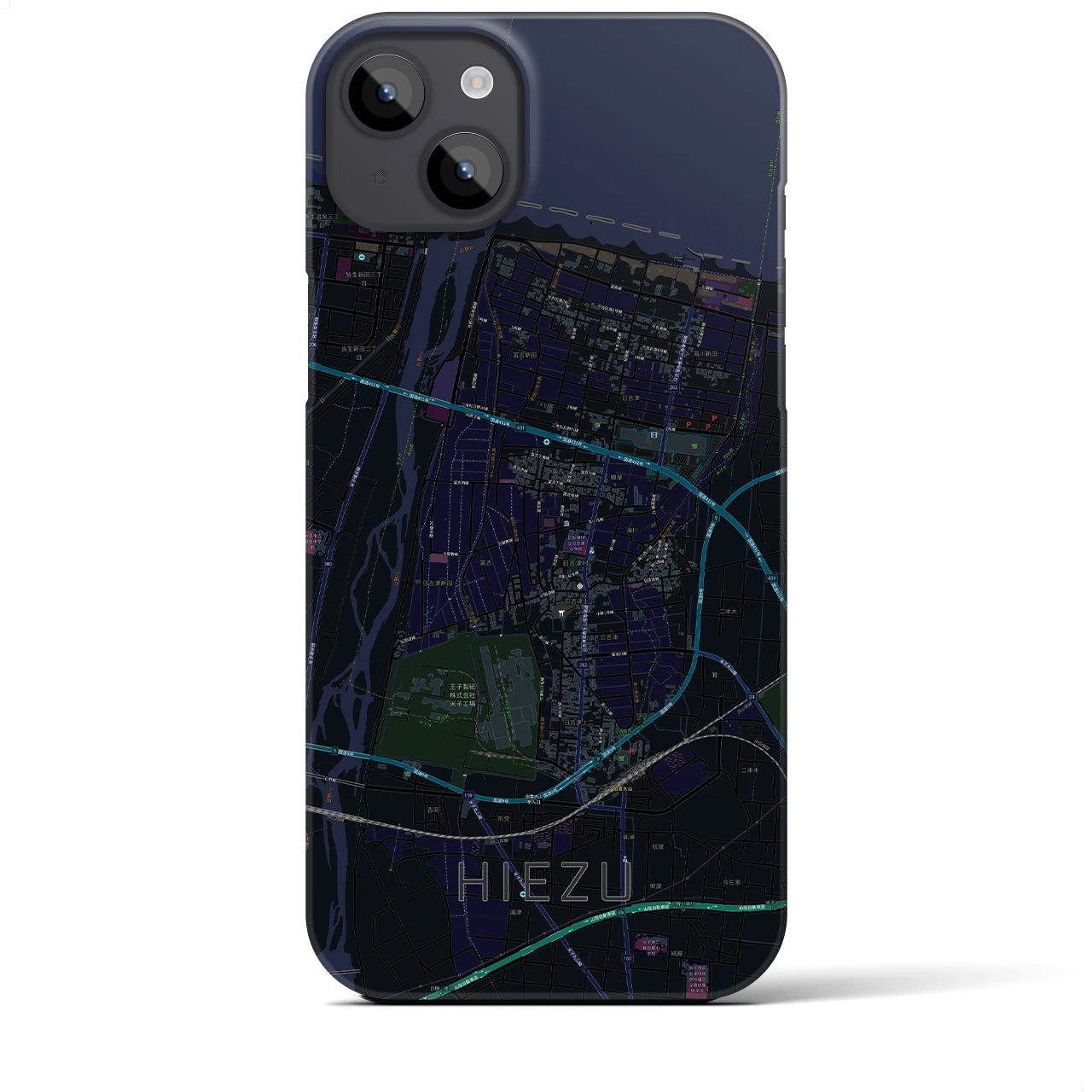【日吉津（鳥取県）】地図柄iPhoneケース（バックカバータイプ）