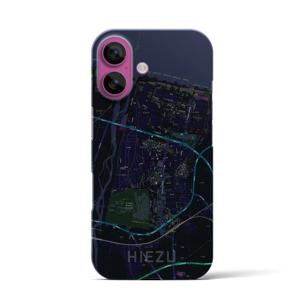 【日吉津（鳥取県）】地図柄iPhoneケース（バックカバータイプ）