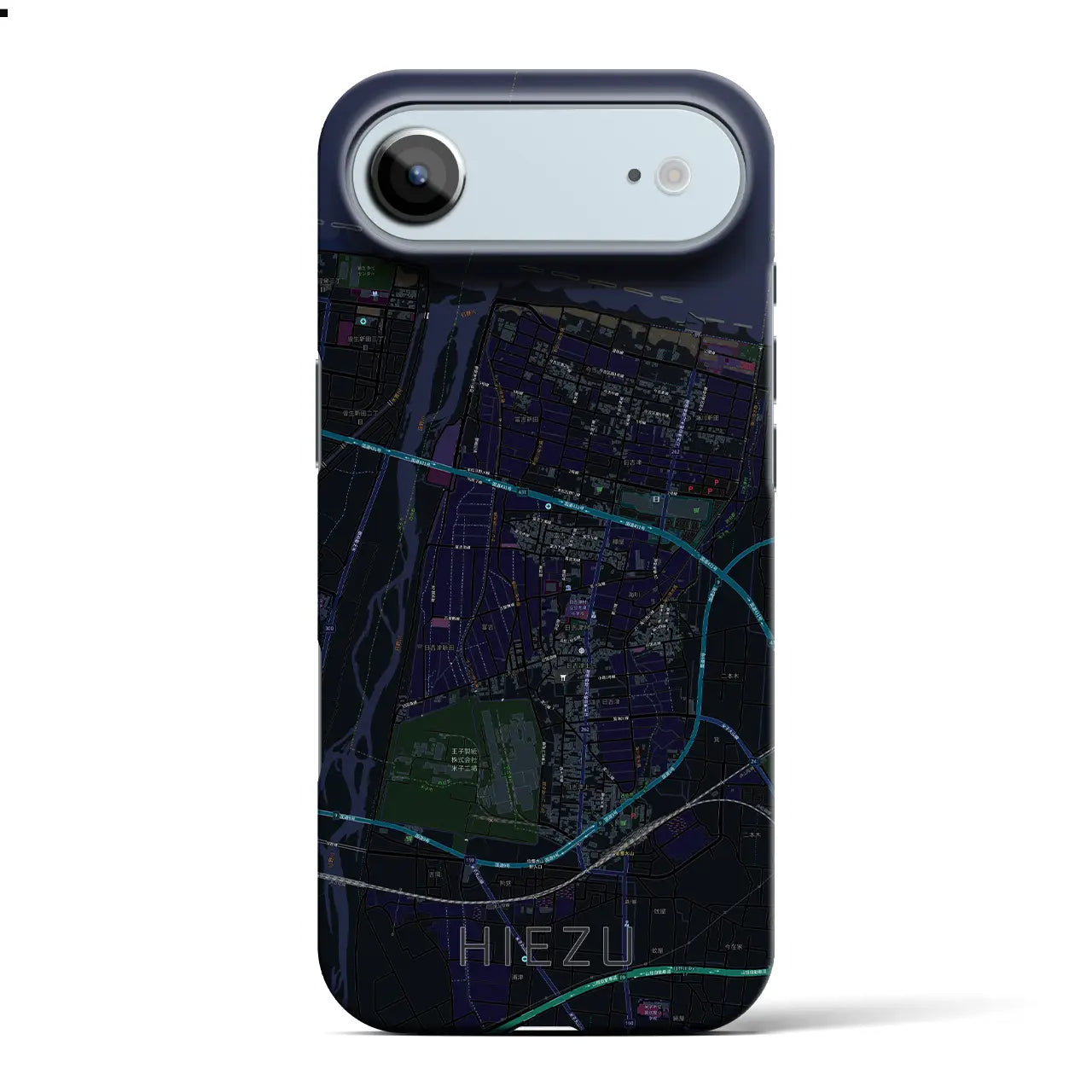 【日吉津（鳥取県）】地図柄iPhoneケース（バックカバータイプ）