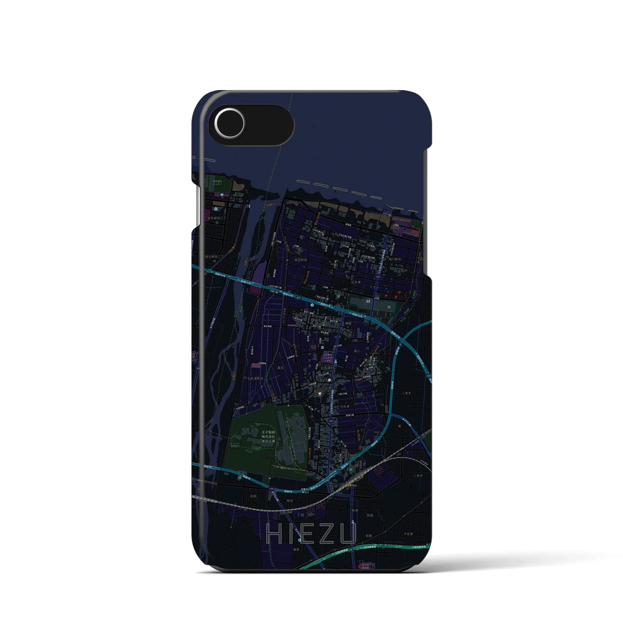 【日吉津（鳥取県）】地図柄iPhoneケース（バックカバータイプ）