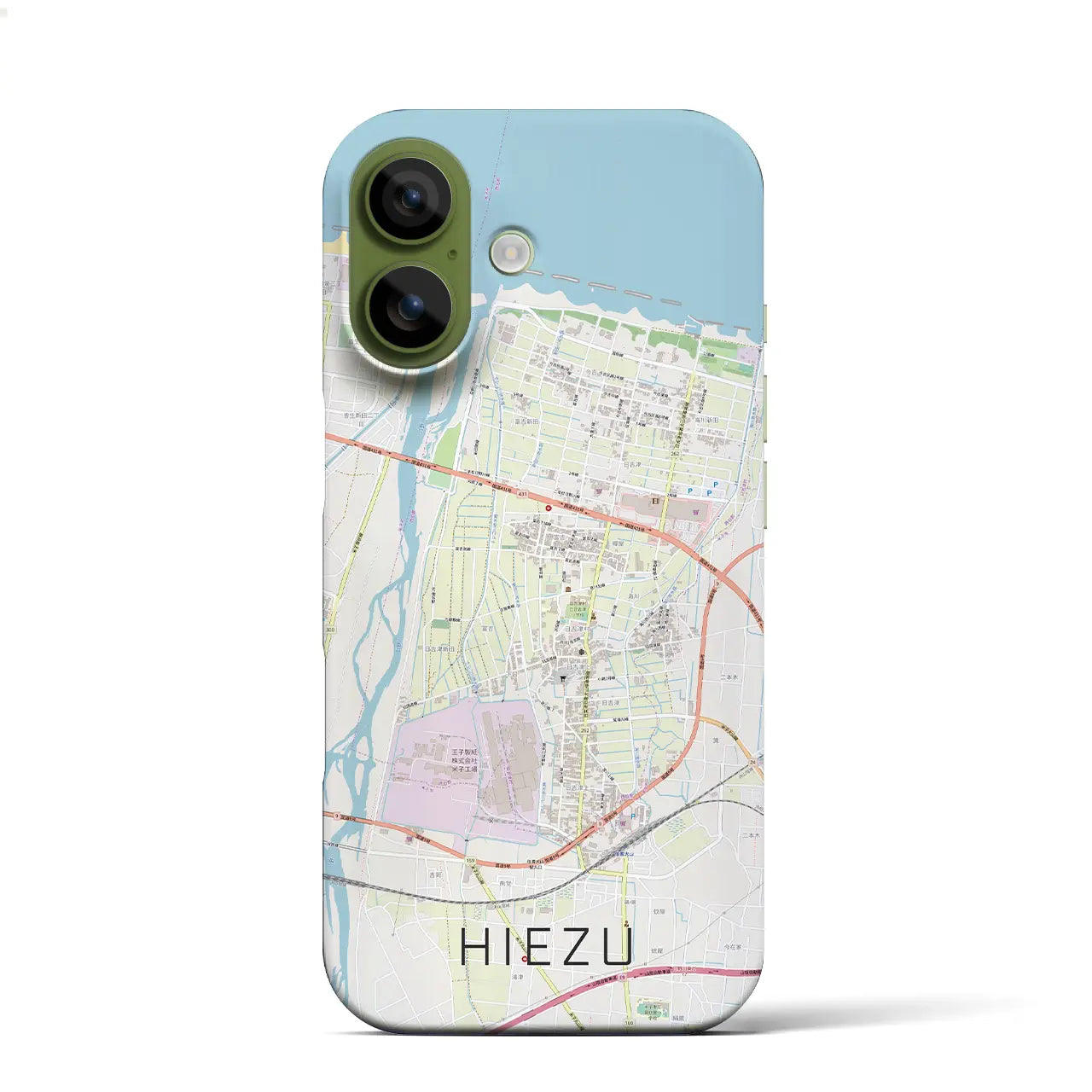 【日吉津（鳥取県）】地図柄iPhoneケース（バックカバータイプ）