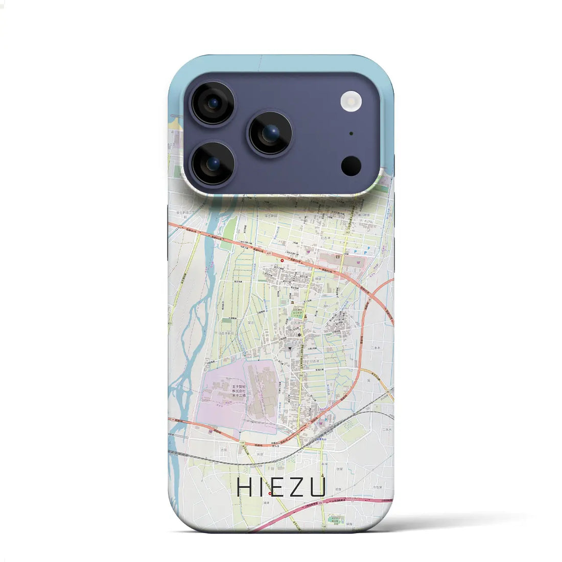 【日吉津(鳥取県)】地図柄iPhoneケース(バックカバータイプ)ブラック・iPhone 17 Pro Max 用