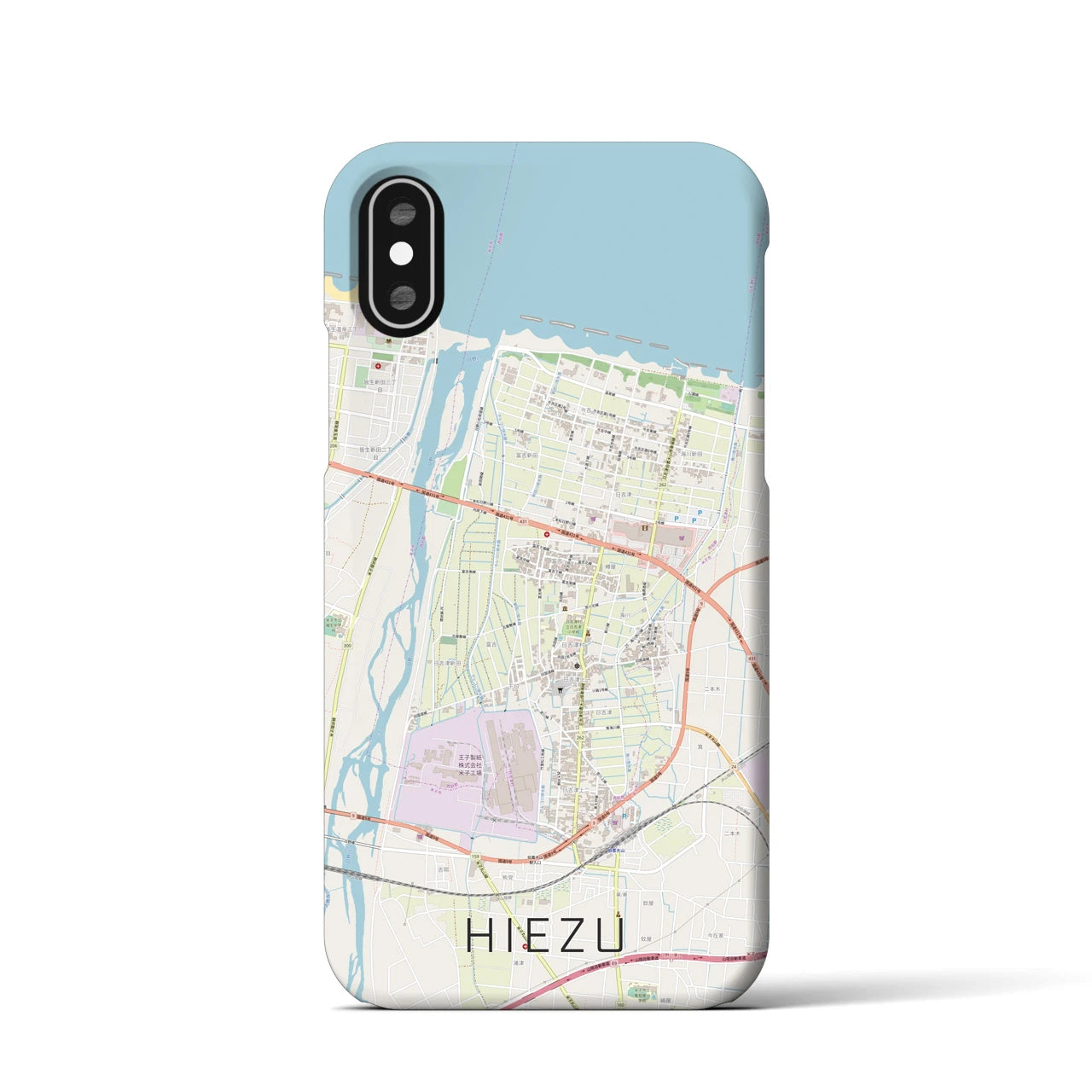 【日吉津（鳥取県）】地図柄iPhoneケース（バックカバータイプ）