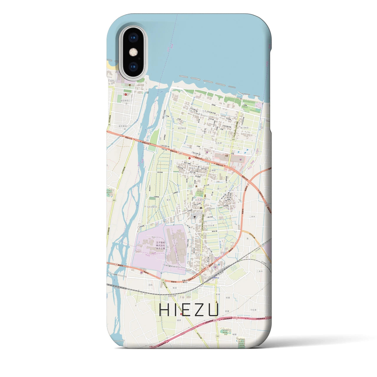 【日吉津（鳥取県）】地図柄iPhoneケース（バックカバータイプ）