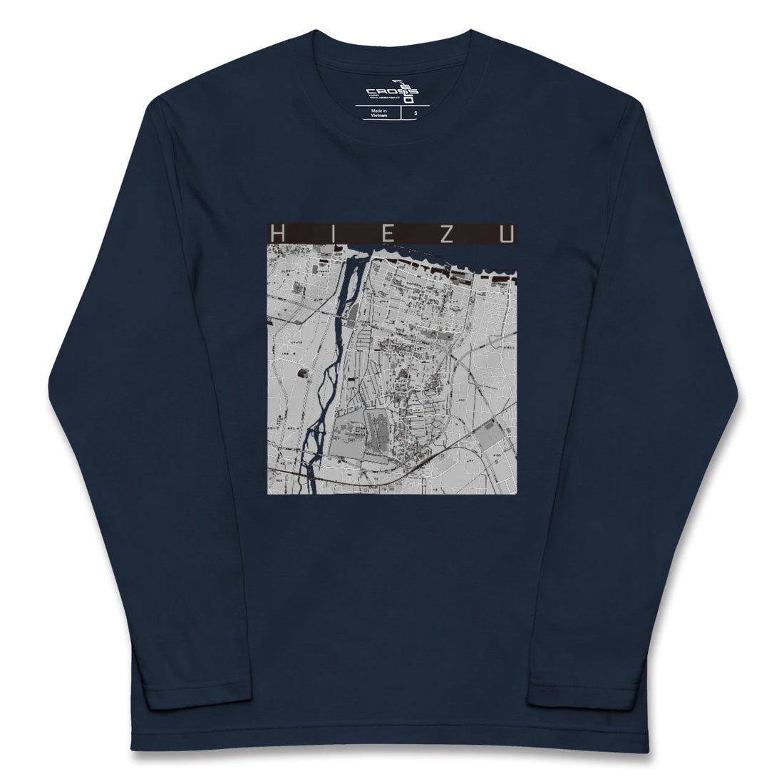 【日吉津(鳥取県)】地図柄ロングスリーブTシャツ