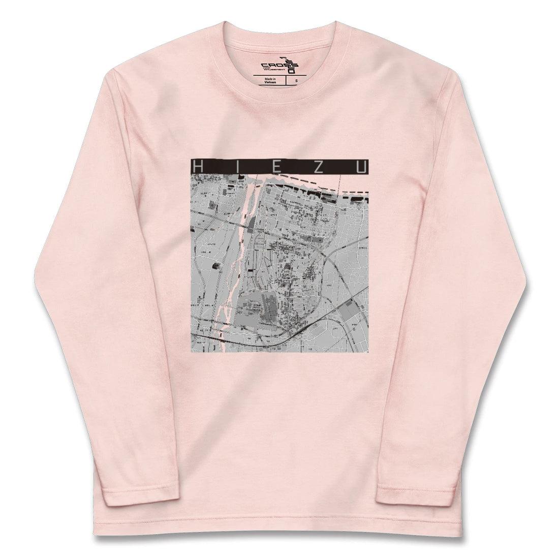 【日吉津(鳥取県)】地図柄ロングスリーブTシャツ