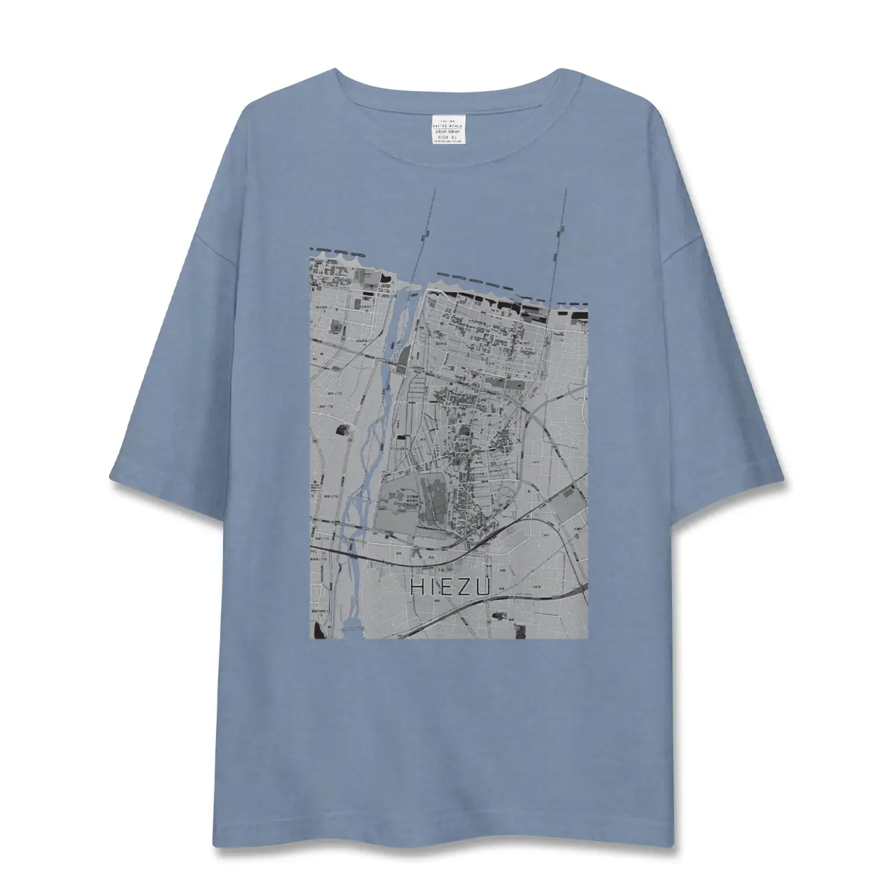 【日吉津（鳥取県）】地図柄ビッグシルエットTシャツ