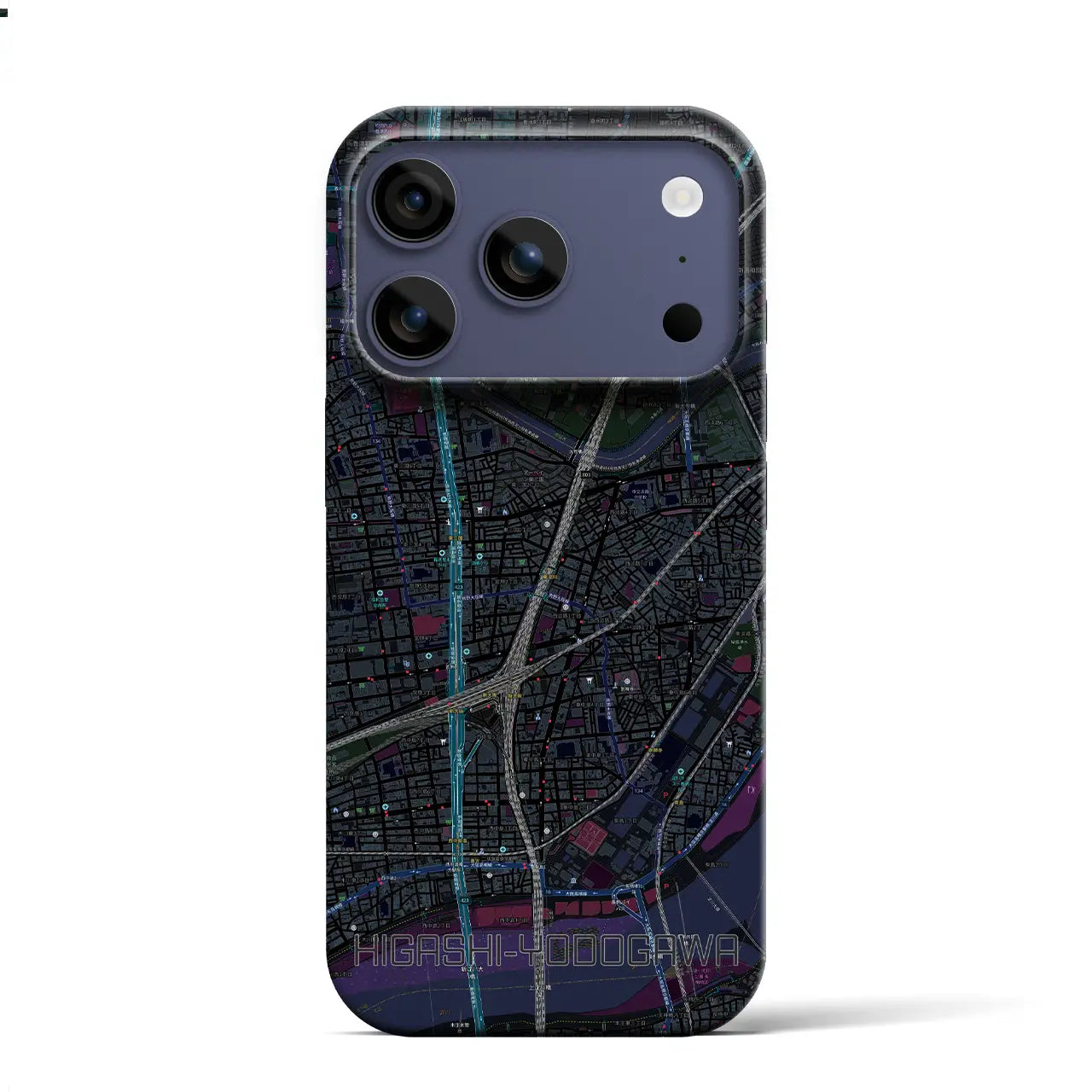 【東淀川（大阪府）】地図柄iPhoneケース（バックカバータイプ）