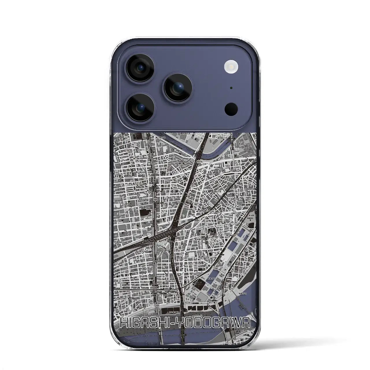 【東淀川（大阪府）】地図柄iPhoneケース（クリアタイプ）