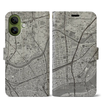 【東淀川（大阪府）】地図柄iPhoneケース（手帳タイプ）