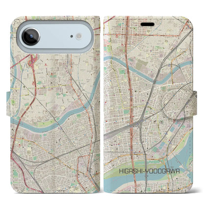 【東淀川（大阪府）】地図柄iPhoneケース（手帳タイプ）