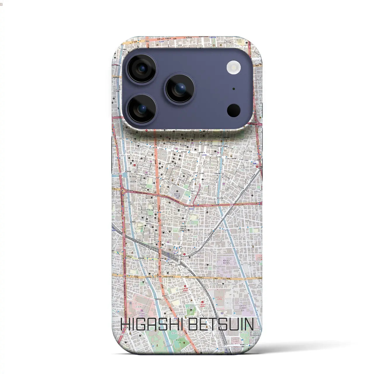 【東別院（愛知県）】地図柄iPhoneケース（バックカバータイプ）