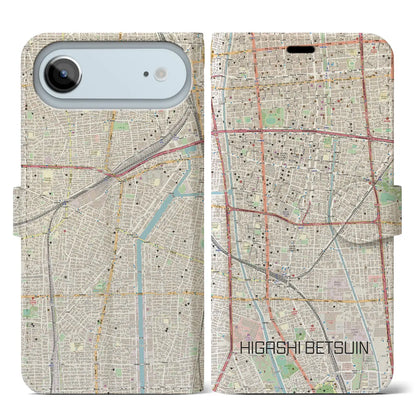 【東別院（愛知県）】地図柄iPhoneケース（手帳タイプ）