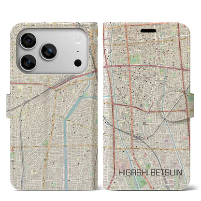 【東別院（愛知県）】地図柄iPhoneケース（手帳タイプ）