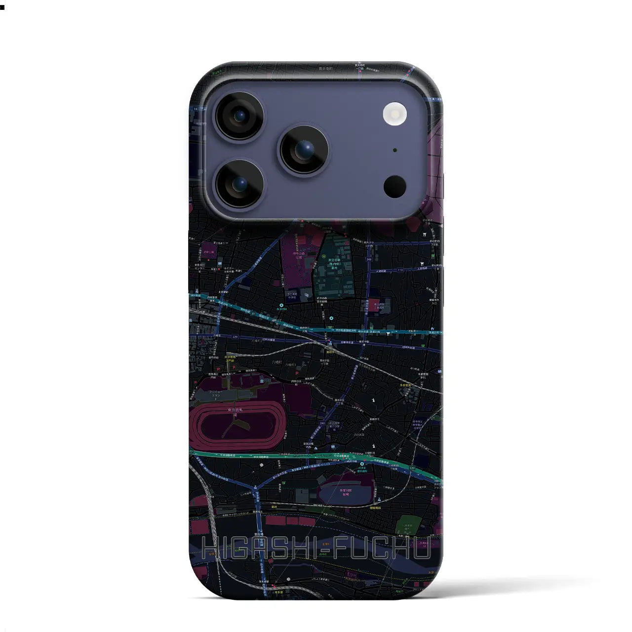 【東府中（東京都）】地図柄iPhoneケース（バックカバータイプ）