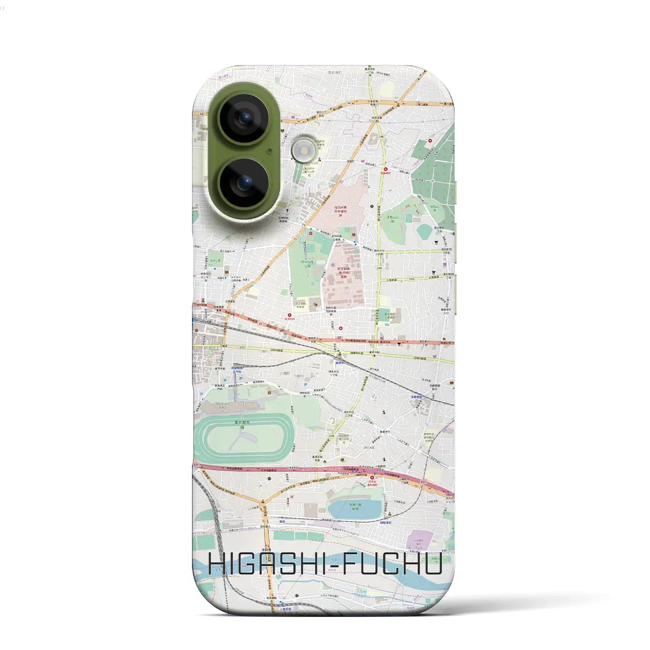 【東府中（東京都）】地図柄iPhoneケース（バックカバータイプ）ブラック・iPhone 17 Pro Max 用