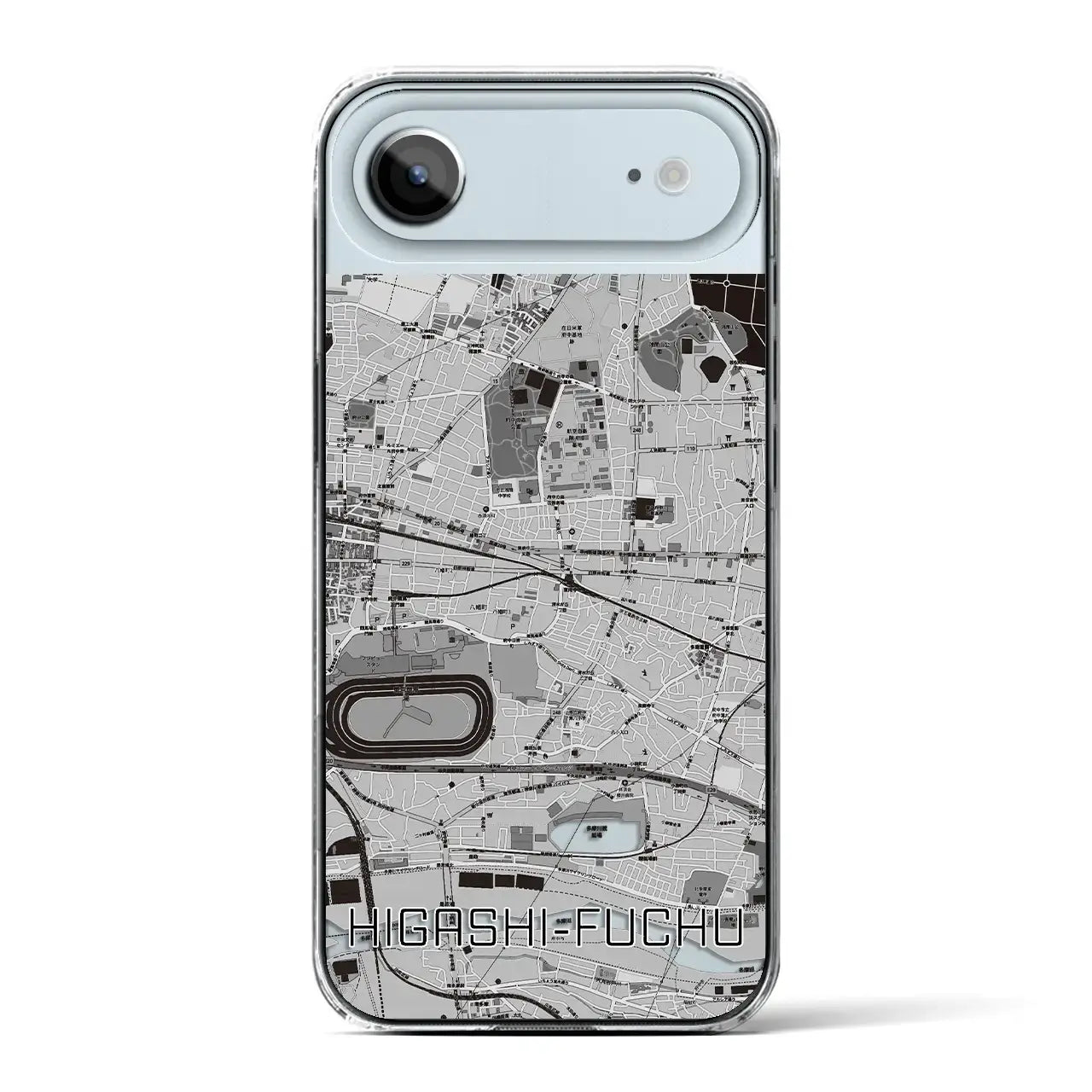 【東府中（東京都）】地図柄iPhoneケース（クリアタイプ）
