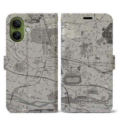 【東府中（東京都）】地図柄iPhoneケース（手帳タイプ）