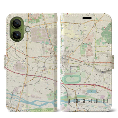 【東府中（東京都）】地図柄iPhoneケース（手帳タイプ）