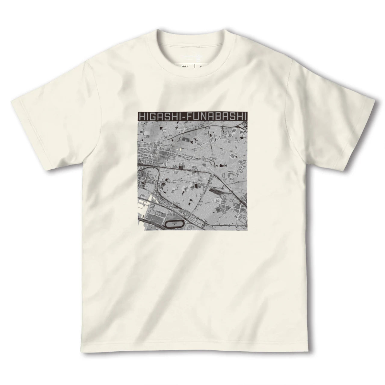 【東船橋（千葉県）】地図柄ヘビーウェイトTシャツ
