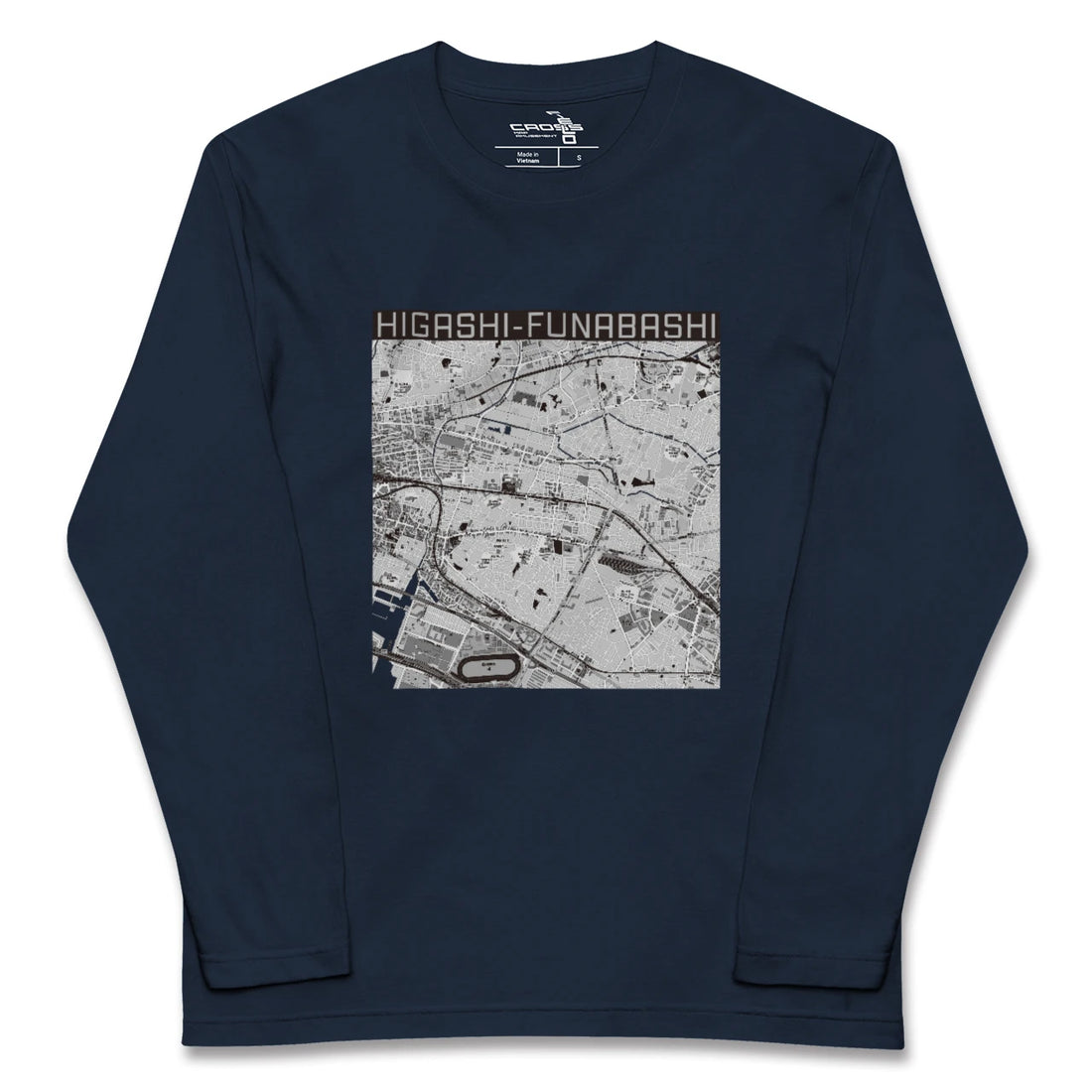 【東船橋(千葉県)】地図柄ロングスリーブTシャツ