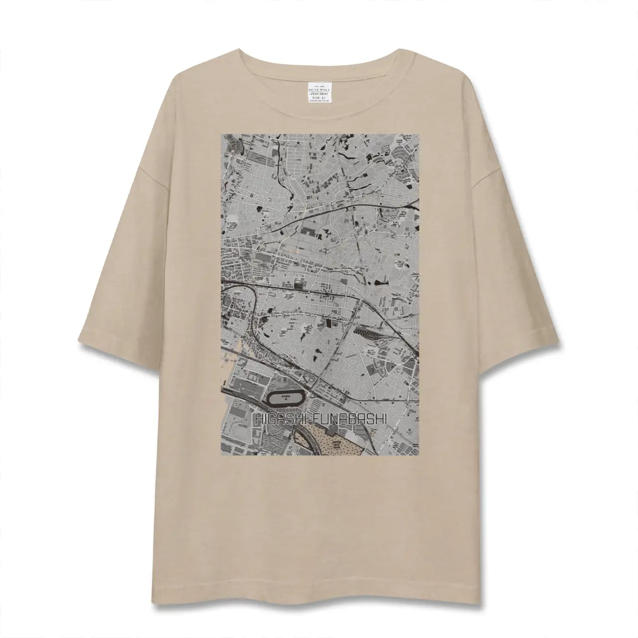 【東船橋（千葉県）】地図柄ビッグシルエットTシャツ