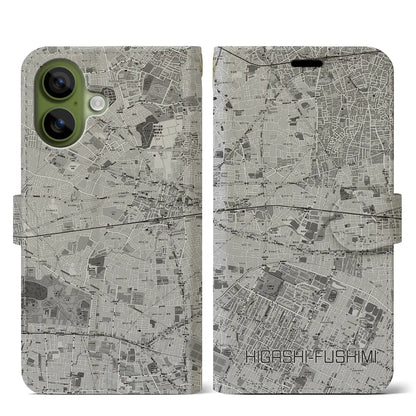 【東伏見（東京都）】地図柄iPhoneケース（手帳タイプ）