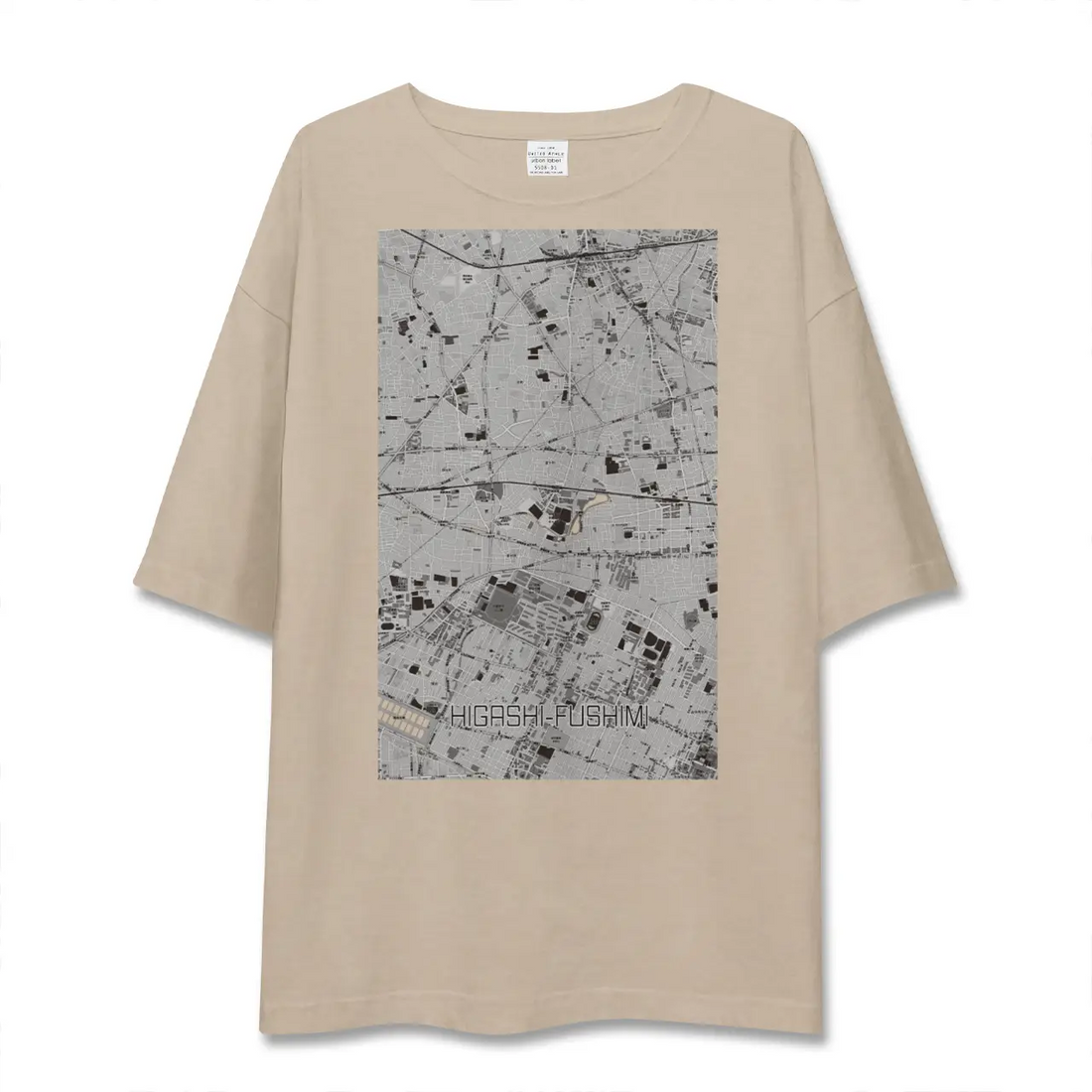 【東伏見（東京都）】地図柄ビッグシルエットTシャツ
