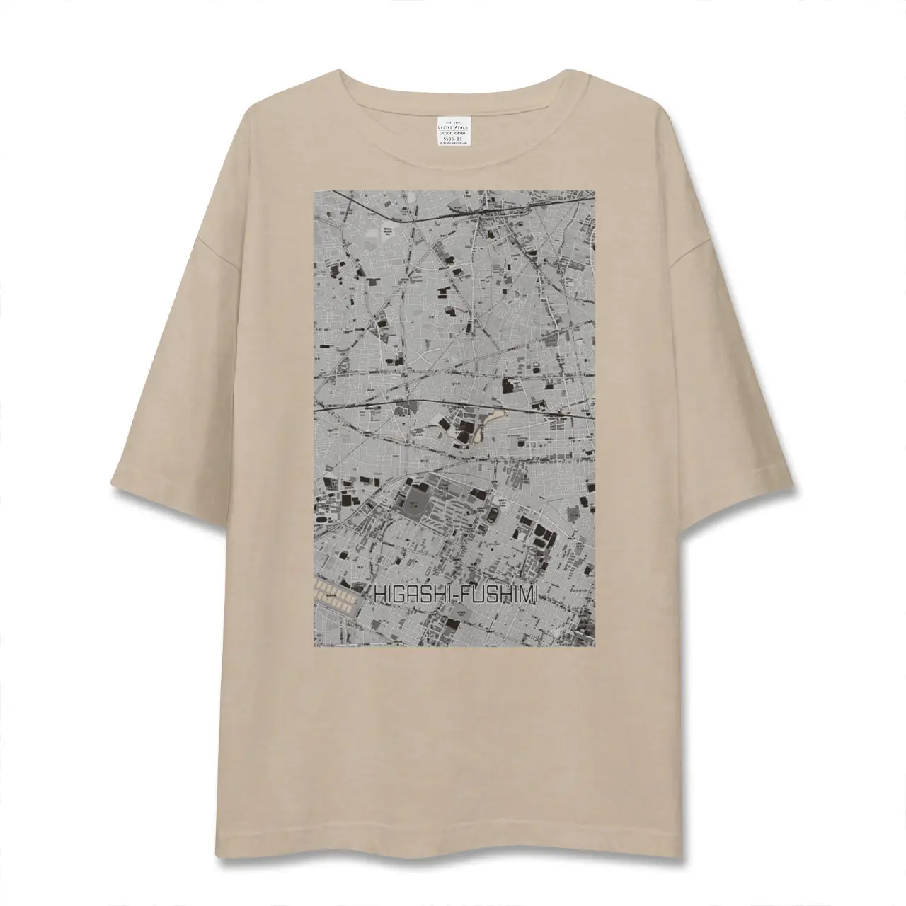 【東伏見（東京都）】地図柄ビッグシルエットTシャツ