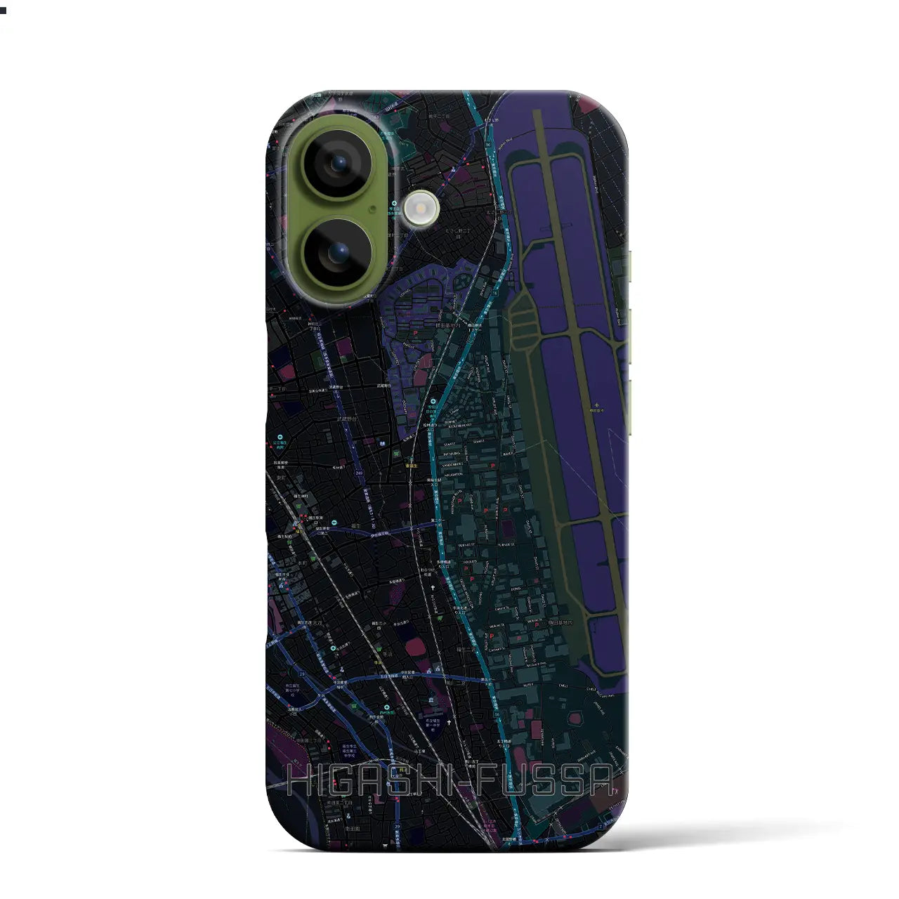 【東福生（東京都）】地図柄iPhoneケース（バックカバータイプ）