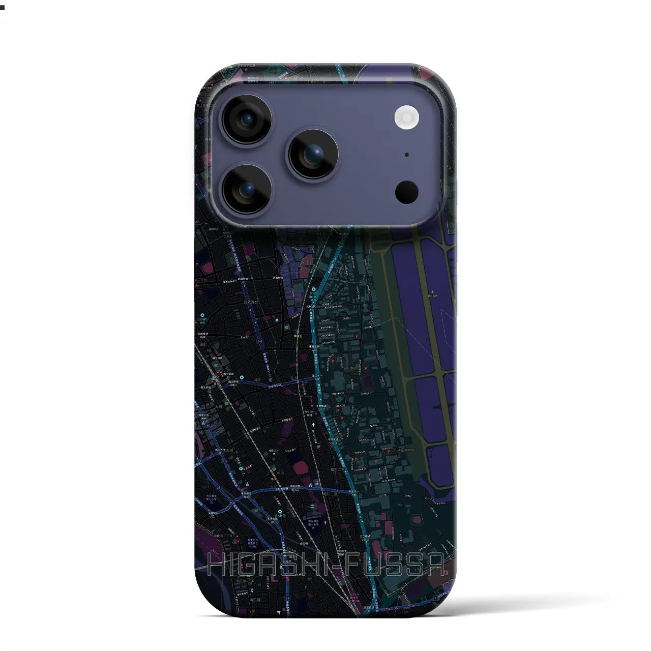 【東福生（東京都）】地図柄iPhoneケース（バックカバータイプ）