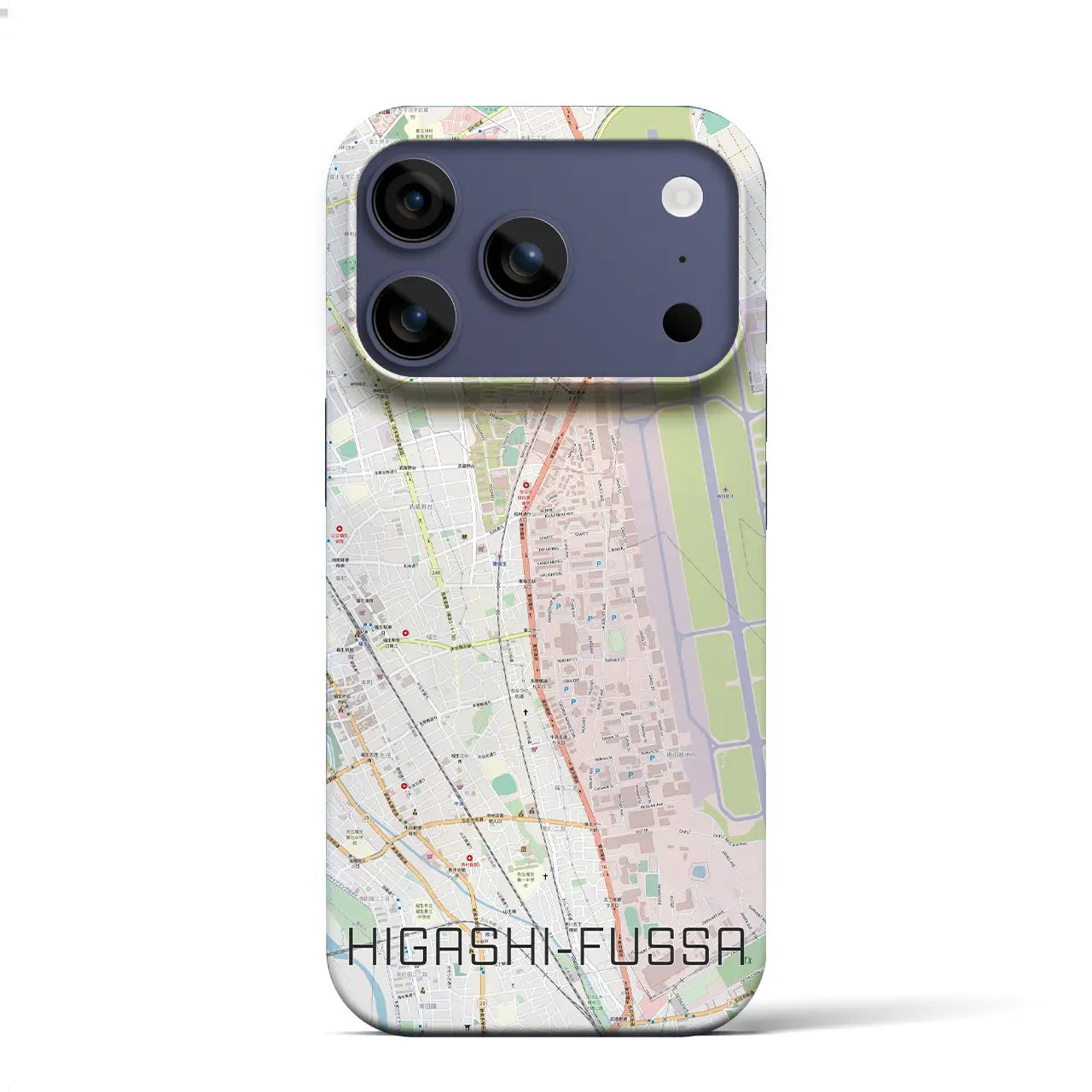 【東福生（東京都）】地図柄iPhoneケース（バックカバータイプ）
