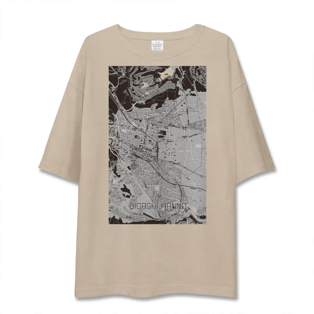 【東飯能（埼玉県）】地図柄ビッグシルエットTシャツ