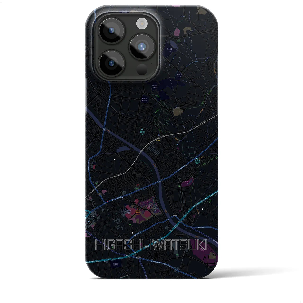 【東岩槻（埼玉県）】地図柄iPhoneケース（バックカバータイプ）