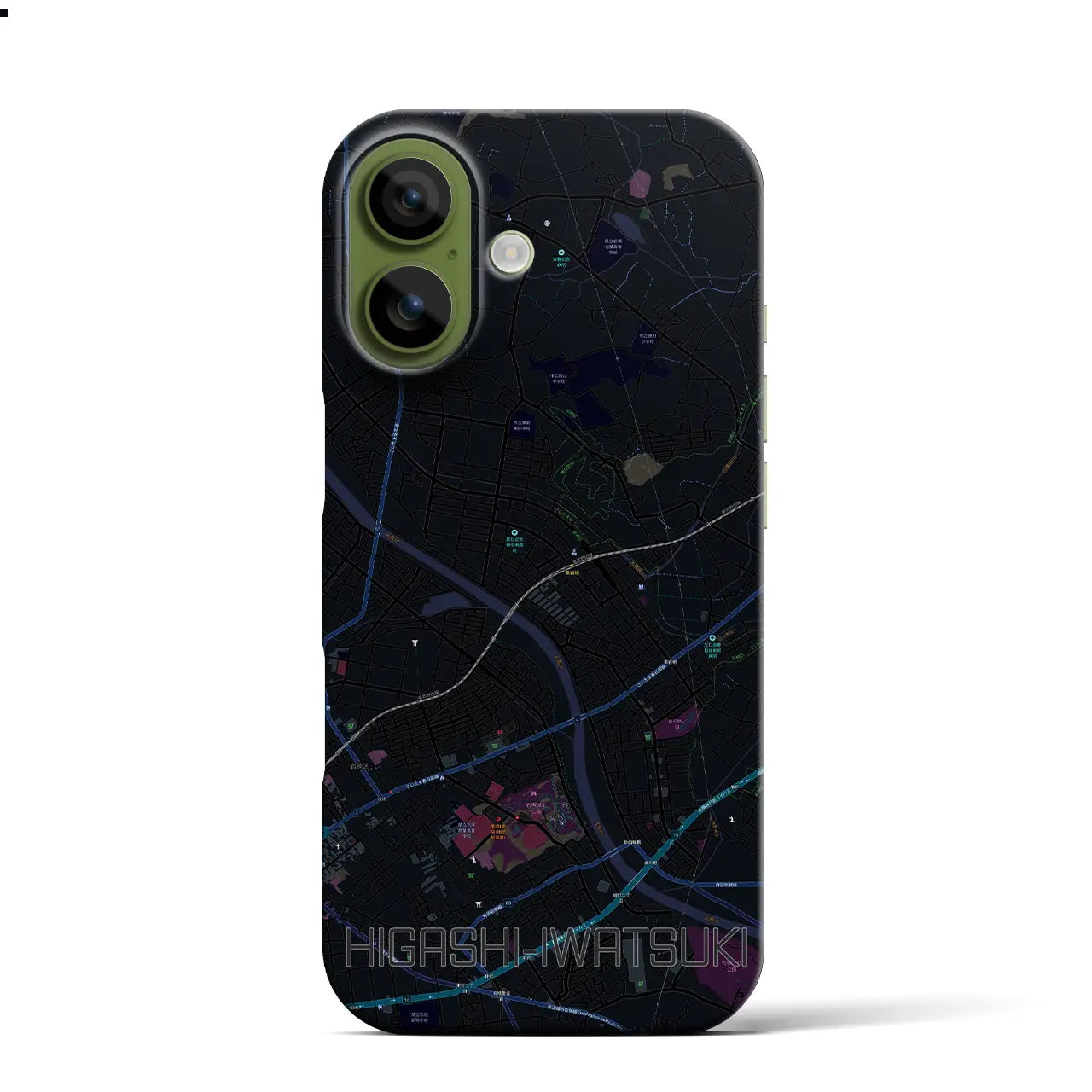 【東岩槻（埼玉県）】地図柄iPhoneケース（バックカバータイプ）