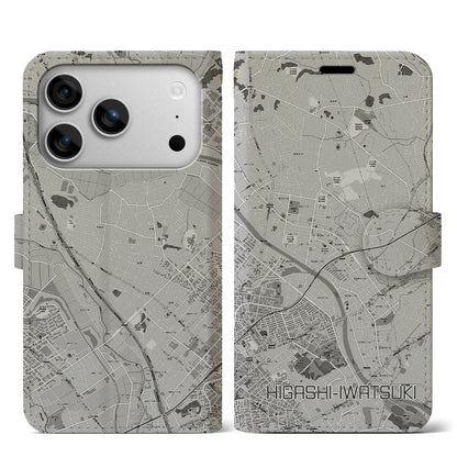 【東岩槻（埼玉県）】地図柄iPhoneケース（手帳タイプ）