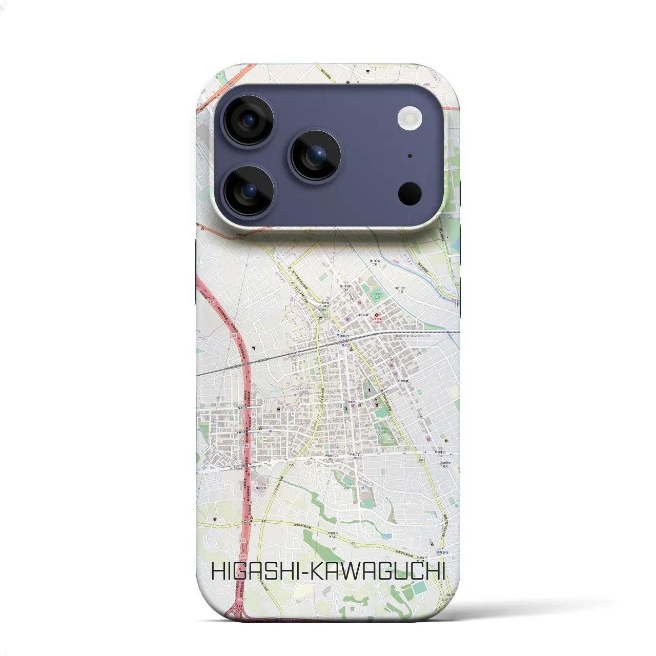 【東川口（埼玉県）】地図柄iPhoneケース（バックカバータイプ）